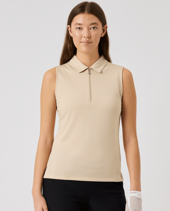 DAILY SPORTS Peoria Sleeveless Polo 009 Oyster