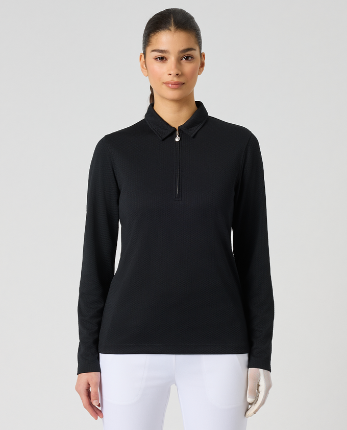 DAILY SPORTS Peoria Long Sleeve Polo 200 Black
