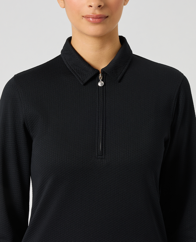 DAILY SPORTS Peoria Long Sleeve Polo 200 Black
