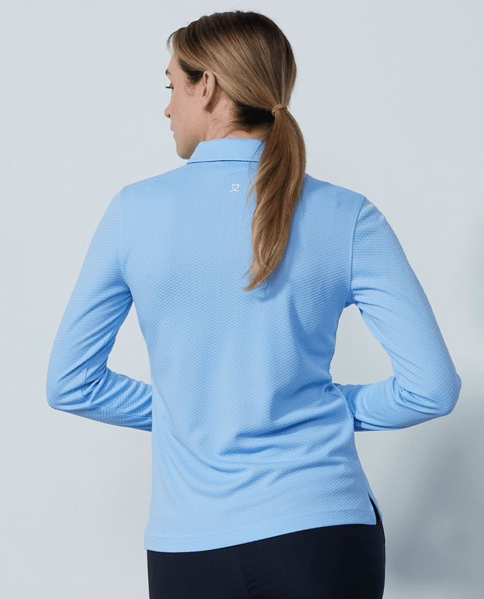 DAILY SPORTS Peoria Long Sleeve Polo 200 Bella Blue