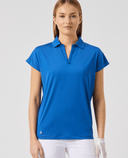 DAILY SPORTS Bella Birdie Loose Fit Cap Sleeve Polo 392 Mid Blue