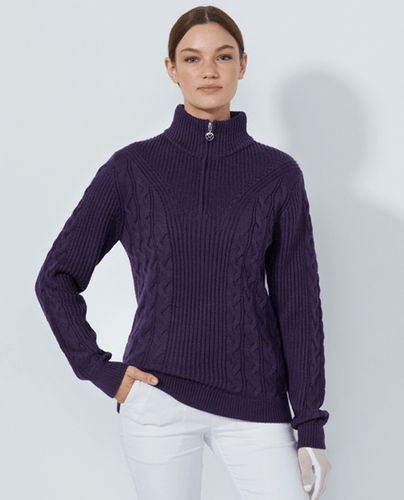 DAILY SPORTS Cable Lined Pullover 563 Dark Purple