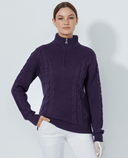 DAILY SPORTS Cable Lined Pullover 563 Dark Purple