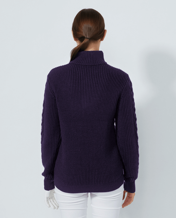 DAILY SPORTS Cable Lined Pullover 563 Dark Purple