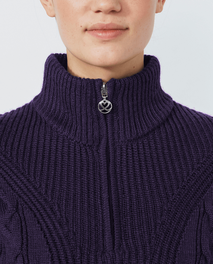 DAILY SPORTS Cable Lined Pullover 563 Dark Purple
