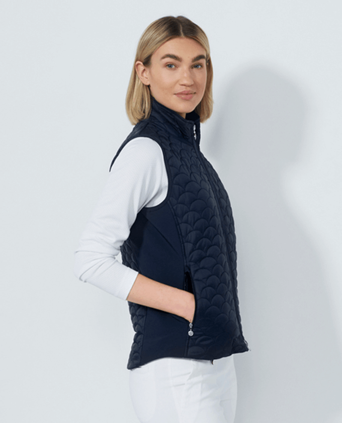 DAILY SPORTS Quilted Padded Vest 564 Navy