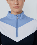 DAILY SPORTS Block Half Neck Polo 572 Navy