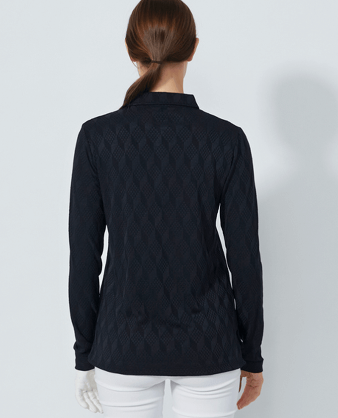 DAILY SPORTS Graphic Jacquard Polo 593 Black