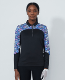 DAILY SPORTS Peach Brushed Long Sleeve Polo 595 Black