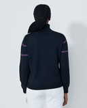 DAILY SPORTS Logo Roll-Neck Pullover 608 Black