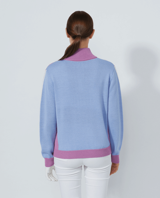 DAILY SPORTS Multi Striped Pullover Lined 612 Blue Heron