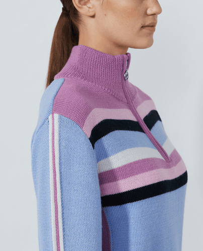 DAILY SPORTS Multi Striped Pullover Lined 612 Blue Heron