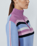 DAILY SPORTS Multi Striped Pullover Lined 612 Blue Heron