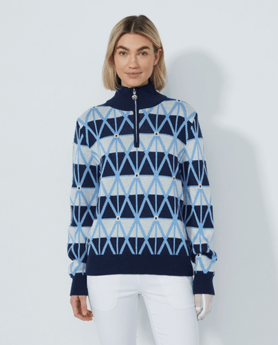 DAILY SPORTS Argyle Pullover Lined 617 Navy