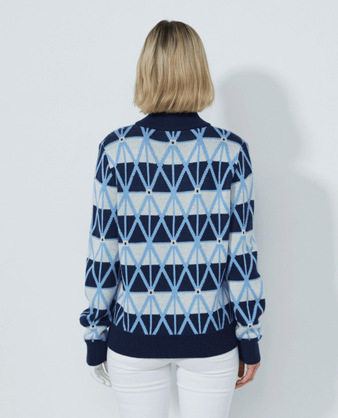 DAILY SPORTS Argyle Pullover Lined 617 Navy