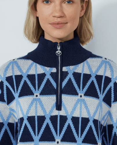 DAILY SPORTS Argyle Pullover Lined 617 Navy
