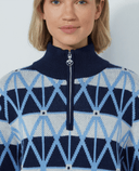DAILY SPORTS Argyle Pullover Lined 617 Navy