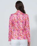 DAILY SPORTS Sheermotion Long Sleeve Polo 679 Artsy Leaf