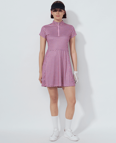 DAILY SPORTS Printed Cap Sleeve Dress 684 Pop Geo