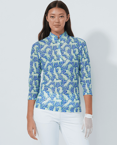 DAILY SPORTS Breeze Mesh 3/4 Sleeve Polo 686 Jaguar