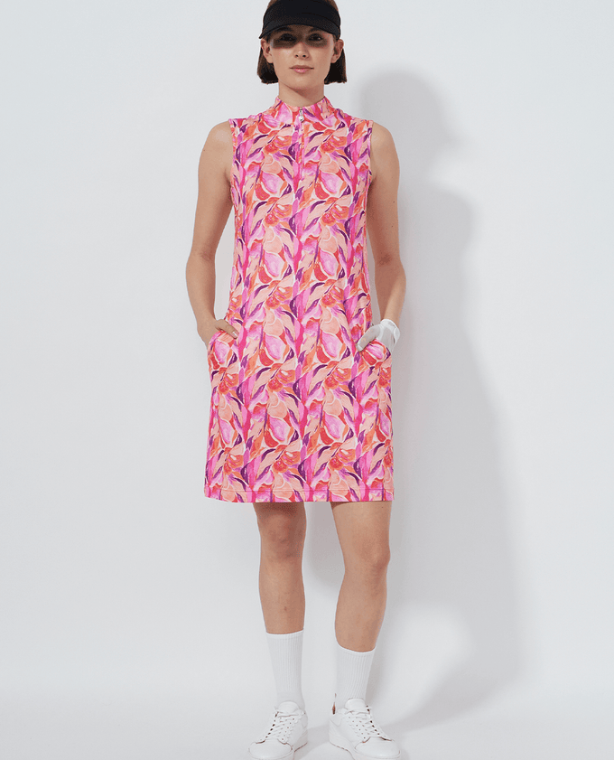 DAILY SPORTS Sheermotion Sleeveless Dress 693 Artsy Leaf