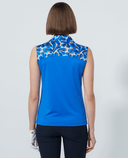 DAILY SPORTS Gathered Sleeveless Polo 698 Nautical Blue