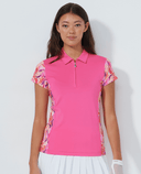 DAILY SPORTS Edge Cap Sleeve Polo 699 Radiant Pink