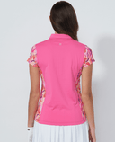 DAILY SPORTS Edge Cap Sleeve Polo 699 Radiant Pink