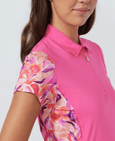 DAILY SPORTS Edge Cap Sleeve Polo 699 Radiant Pink