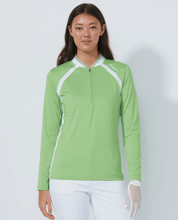 DAILY SPORTS Sculpt Long Sleeve Polo 701 Bitter Lemon
