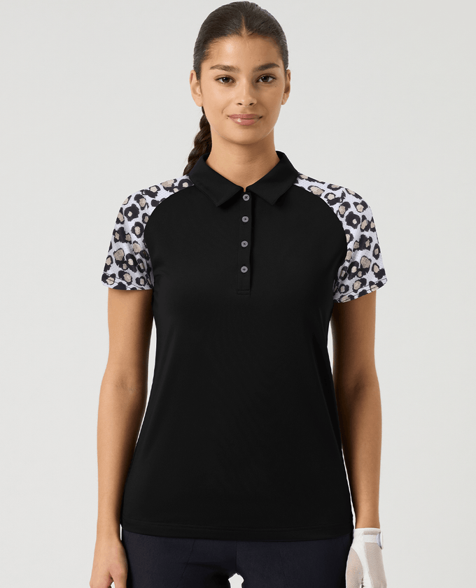DAILY SPORTS Edge Cap Sleeve Polo 777 Black