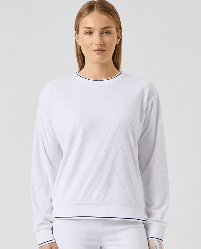 DAILY SPORTS Terry Touch Sweatshirt 801 White
