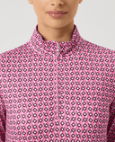 DAILY SPORTS Sheermotion Long Sleeve Polo 806 Geometric Palm Tree