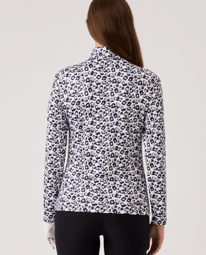 DAILY SPORTS Sheermotion Long Sleeve Polo 806 Leo Contrast