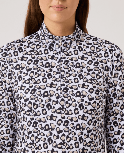 DAILY SPORTS Sheermotion Long Sleeve Polo 806 Leo Contrast