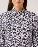 DAILY SPORTS Sheermotion Long Sleeve Polo 806 Leo Contrast