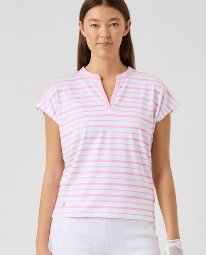 DAILY SPORTS Itami Cap Sleeve Loose Polo 863 Prism Pink