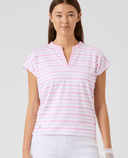 DAILY SPORTS Itami Cap Sleeve Loose Polo 863 Prism Pink