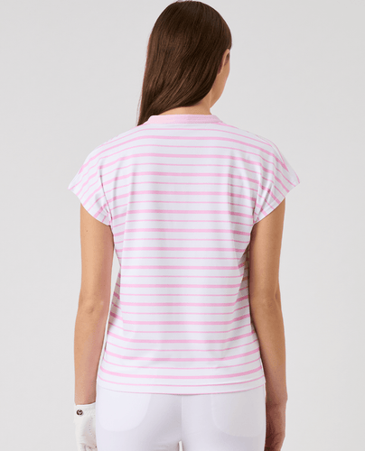 DAILY SPORTS Itami Cap Sleeve Loose Polo 863 Prism Pink