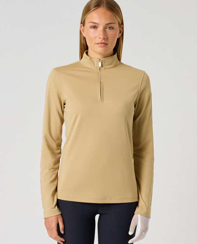 DAILY SPORTS Anna Long Sleeve Half Neck Mid Layer 881 Bark