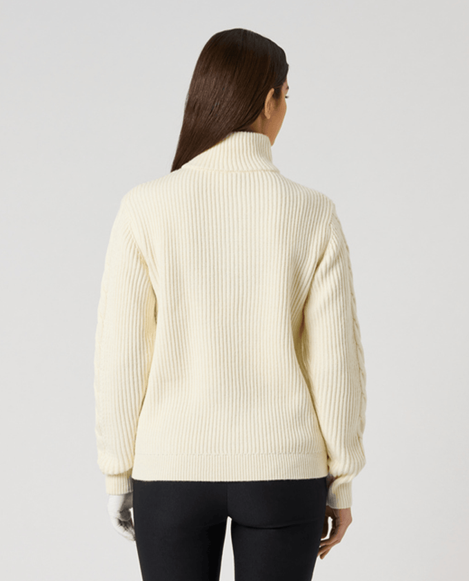 DAILY SPORTS Cable Lined Pullover 885 Ivory