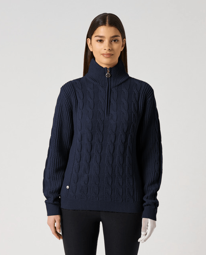 DAILY SPORTS Cable Lined Pullover 885 Navy