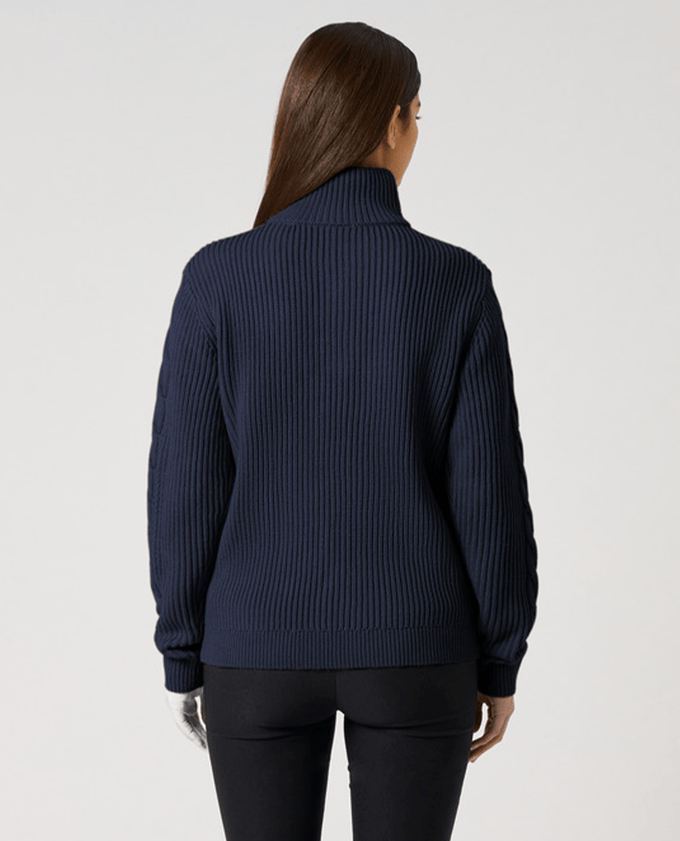 DAILY SPORTS Cable Lined Pullover 885 Navy