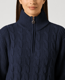 DAILY SPORTS Cable Lined Pullover 885 Navy