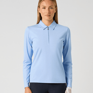 DAILY SPORTS Ribbed Long Sleeve Polo 910 Light Blue - S / Light Blue