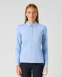DAILY SPORTS Ribbed Long Sleeve Polo 910 Light Blue