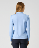 DAILY SPORTS Ribbed Long Sleeve Polo 910 Light Blue