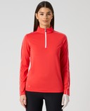 DAILY SPORTS Piping Long Sleeve Polo 917 Poppy Red