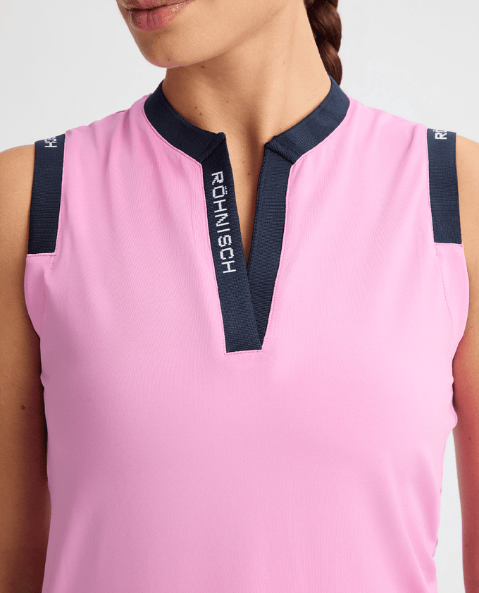 ROHNISCH Abby Sleeveless Polo Fuchsia Pink