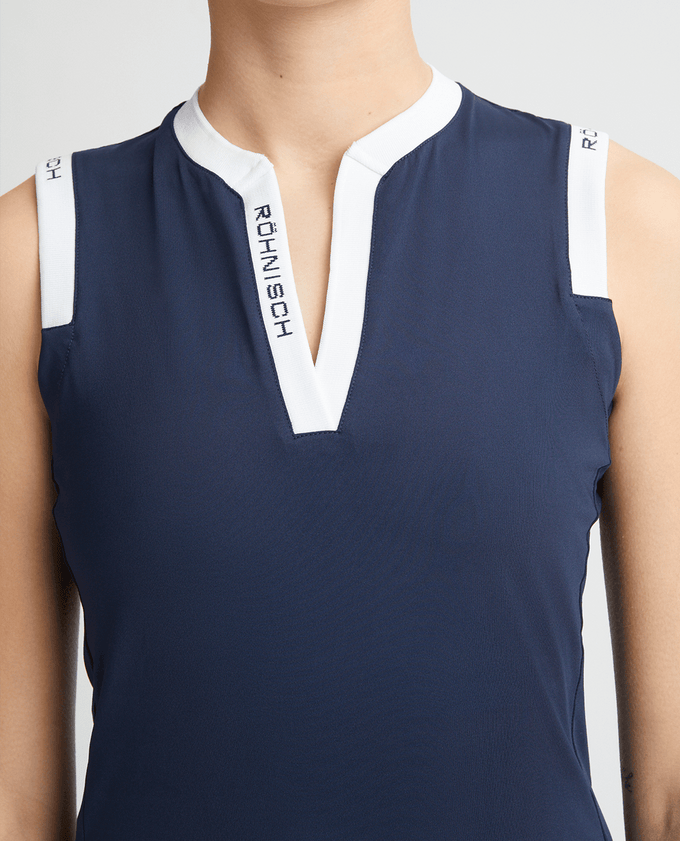 ROHNISCH Abby Sleeveless Dress Navy/White